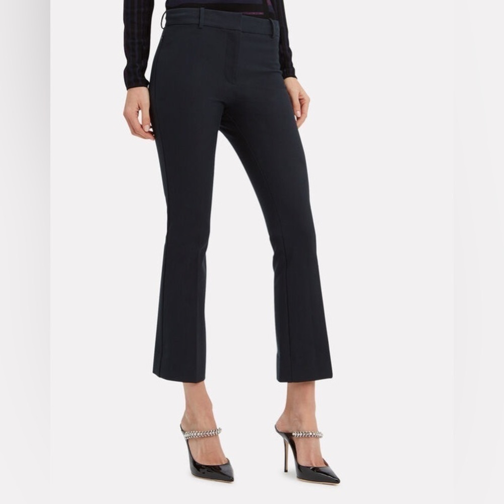 Derek Lam 10 Crosby Navy Crop Flare Trousers Size 8